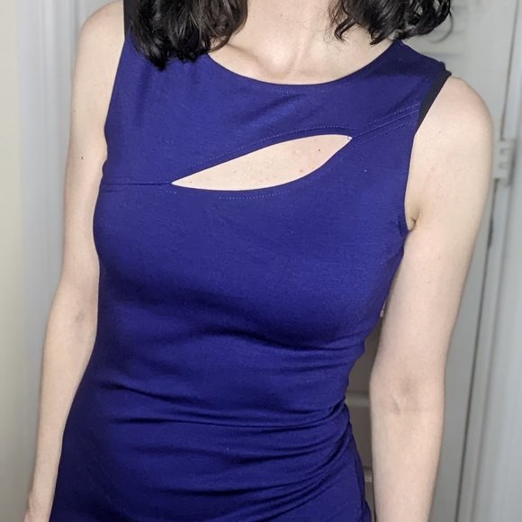 Forever 21 royal blue/purple bodycon dress - Picture 1 of 6